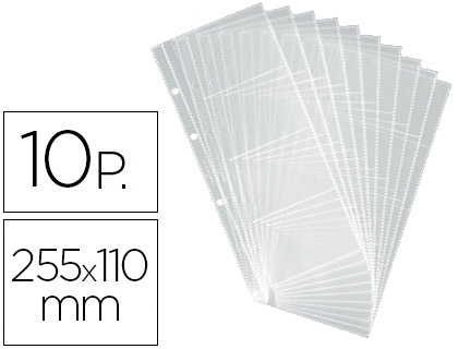 DURABLE - RECAMBIO FUNDAS VISIFIX PARA TARJETERO BOLSA DE 10 HOJAS CAPACIDAD 8 TARJETAS POR HOJA (Ref.2387)