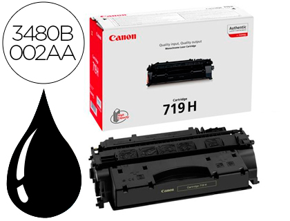 CANON - Toner Laser ORIGINALES CRG-719H NEGRO 6,5K AA (Ref.3480B002)