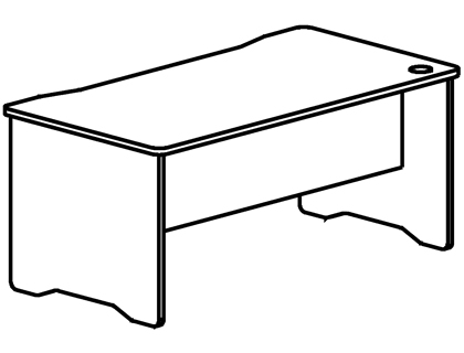 ROCADA - MESA OFICINA SERIE WORK 200X80 ACABADO AA01 HAYA/HAYA (Ref.2004/AA01)