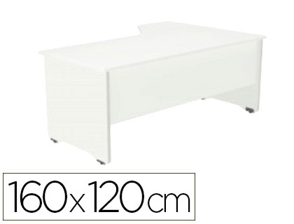 ROCADA - MESA SERIE WORK 160X120 CM IZQUIERDA ACABADO AW04 BLANCO/BLANCO (Ref.WORK 2053AW04)