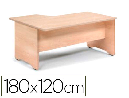 ROCADA - MESA SERIE WORK 180X120 CM DERECHA ACABADO AA01 HAYA/HAYA (Ref.2052AA01)