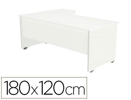 ROCADA - MESA SERIE WORK 180X120 CM DERECHA ACABADO AW04 BLANCO/BLANCO (Ref.WORK 2052AW04)