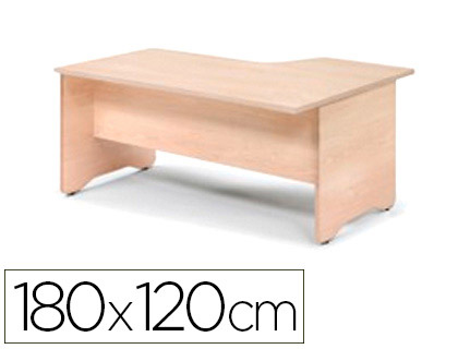 ROCADA - MESA SERIE WORK 180X120 CM IZQUIERDA ACABADO AA01 HAYA/HAYA (Ref.2054AA01)