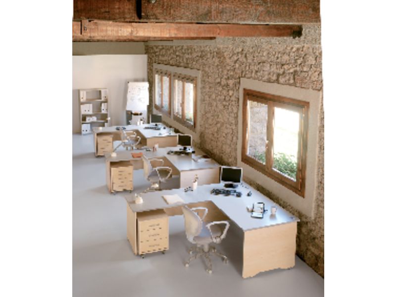 ROCADA - Mesa rectangular Serie Work Melamina 200X80cm Haya (Ref.2004AA01)