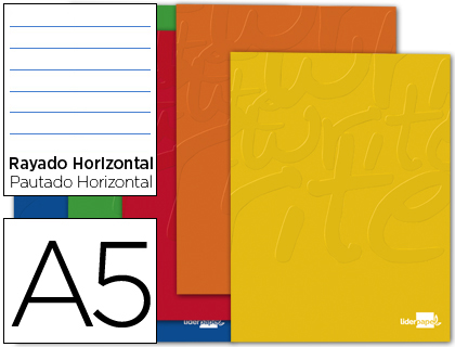 LIDERPAPEL - LIBRETA WRITE A5 80 HOJAS 60G/M2 HORIZONTAL CON MARGEN (Ref.LB34)