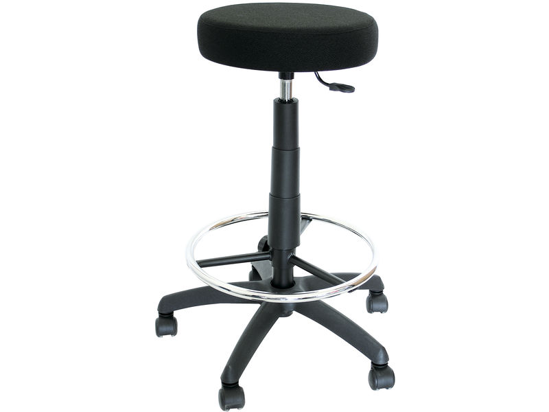 5* - Taburetes Tokio Altura max.72cm Negro Giratorio Con aro reposapiés (Ref.T10ARAN840)