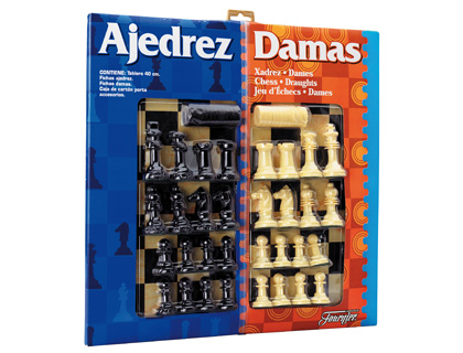 FOURNIER - AJEDREZ CON DAMAS TABLERO GRANDE 41X40X4,6 (Ref.29459)