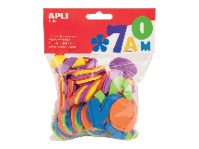 APLI - Goma eva Bolsa 120 ud Formas Numeros (Ref.13075)