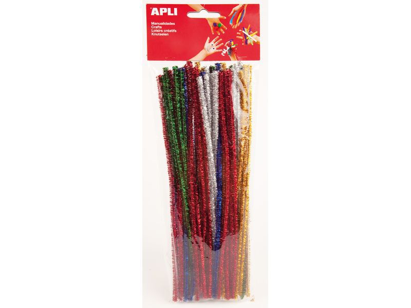 APLI - Bolsa 50 Limpiapipas brillantes surtidas (Ref.13066)