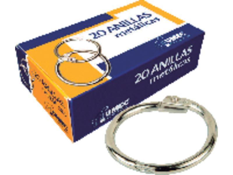 UMEC - Anillas metalicas Caja 20 Ud 32mm Plata (Ref.453)