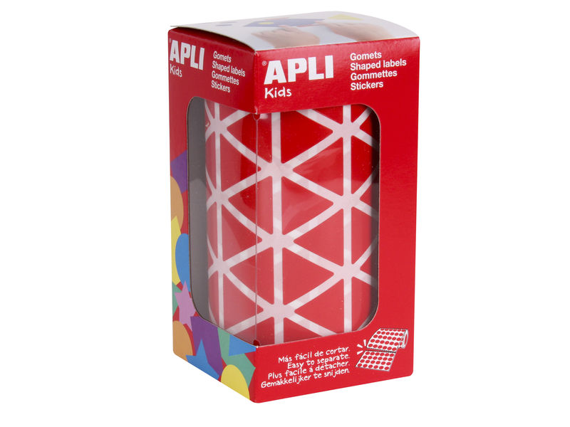 APLI - Gomets Rollo 20 mm Rojo Triangulo (Ref.4869)