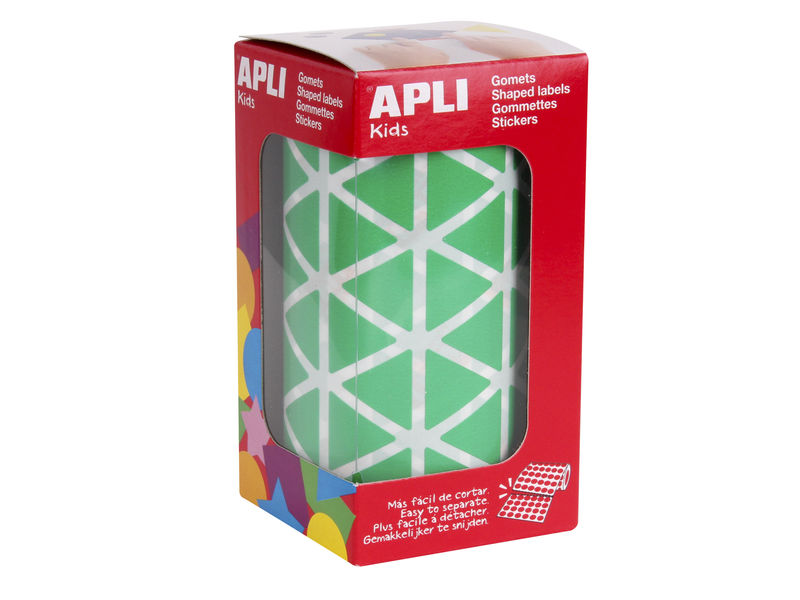APLI - Gomets Rollo 20 mm Verde Triangulo (Ref.4870)