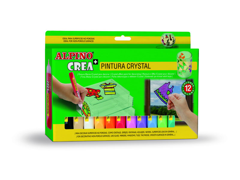 ALPINO - Estuche 12 pinturas Crea cristal (Ref.DE000028)