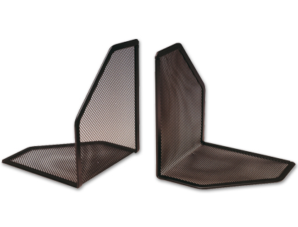 Q-CONNECT - APOYALIBROS METALICO REJILLA COLOR NEGRO -JUEGO (Ref.KF00857)