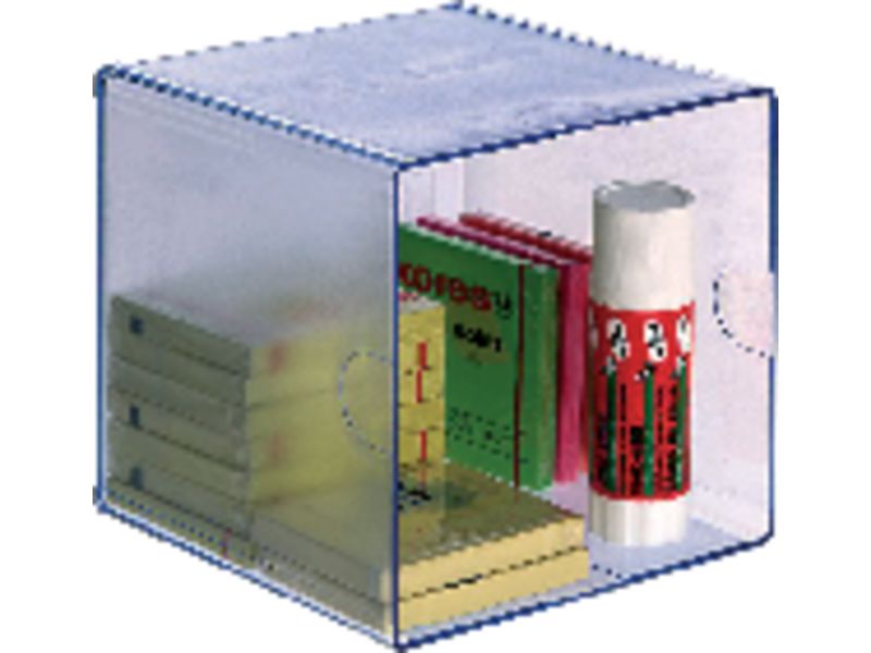 ARCHIVO 2000 - Cubo organizador Azul transparente 155x155x155 mm (Ref.6701AZTP)