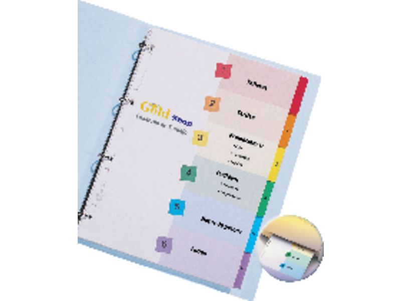 AVERY - Separadores 12 posiciones A4 Multitaladro 0 (Ref.1736501)