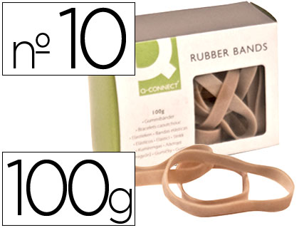 Q-CONNECT - BANDAS ELASTICAS 100 GR 100X9 MM NUMERO 10 (Ref.KF10594)