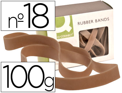 Q-CONNECT - BANDAS ELASTICAS 100 GR 180 X 16 MM NUMERO 18 (Ref.KF15181)