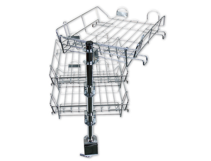 Q-CONNECT - BANDEJA CON SOPORTE GIRATORIO 3 BANDEJAS METALICAS CROMADAS (Ref.KF03306)