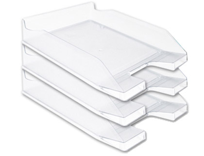 Q-CONNECT - Bandeja de Sobremesa PLASTICO TRANSPARENTE (Ref.KF04195)