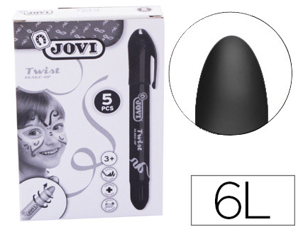 JOVI - Barra de Maquillaje TWIST MAKE-UP NEGRO CAJA DE 5 UNIDADES (Ref.19115)