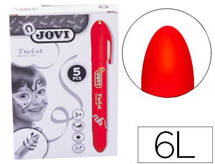JOVI - Barra de Maquillaje TWIST MAKE-UP ROJO CAJA DE 5 UNIDADES (Ref.19105)