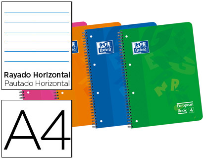 OXFORD - BLOC ESPIRAL TAPA POLIPROPILENO MICROPERFORADO DIN A4 120 HOJAS 90 GR HORIZONTAL (Ref.100430261)