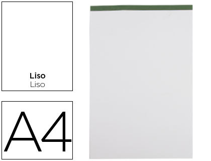 LIDERPAPEL - BLOC NOTAS LISO A4 80 HOJAS 60 G/M2 PERFORADO SIN TAPA (Ref.BN22)