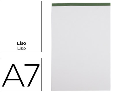 LIDERPAPEL - BLOC NOTAS LISO A7 80 HOJAS 60 G/M2 PERFORADO SIN TAPA (Ref.BN16)