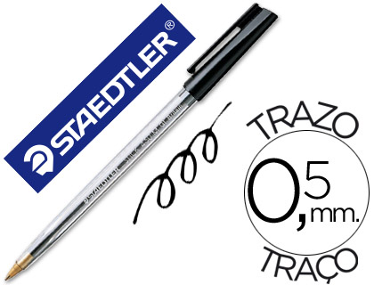 STAEDTLER - BOLIGRAFO STICK NEGRO CON CAPUCHON (Ref.430M9CP5)