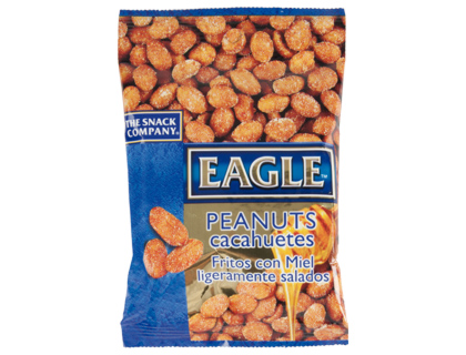 EAGLE SNAKCKS - CACAHUETES FRITOS CON MIEL EAGLE SNACKS LIGERAMENTE SALADOS 75G (Ref.63931)