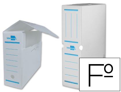 LIDERPAPEL - Archivador Definitivo PLASTICO BLANCO TAMAÑO 36X26X10 CM (Ref.DF06)