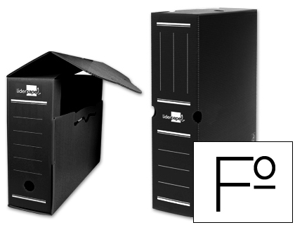 LIDERPAPEL - Archivador Definitivo PLASTICO NEGRO TAMAÑO 36X26X10 CM (Ref.DF09)