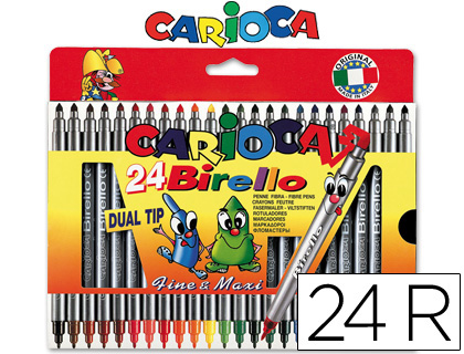 CARIOCA - Caja 24 ROTULADORES BIRELLO (Ref.41521)