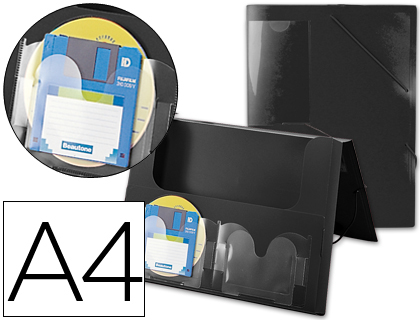 BEAUTONE - CARPETA PORTADOCUMENTOS 36905 POLIPROPILENO DIN A4 NEGRA LOMO 50 MM (Ref.036905)