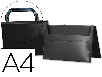 BEAUTONE - CARPETA PORTADOCUMENTOS BROCHE 34865 POLIPROPILENO DIN A4 NEGRA -CON ASA (Ref.034865)