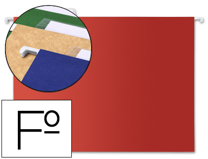 LIDERPAPEL - CARPETA COLGANTE FOLIO ROJA (Ref.SF10)