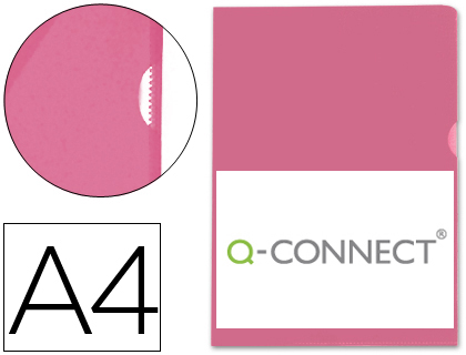 Q-CONNECT - CARPETA DOSSIER UÑERO PLASTICO DIN A4 120 MICRAS ROJA CAJA DE 100 UNIDADES (Ref.KF01485)