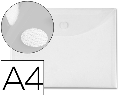 LIDERPAPEL - CARPETA DOSSIER A4 CIERRE DE VELCRO TRANSPARENTE (Ref.BY04)