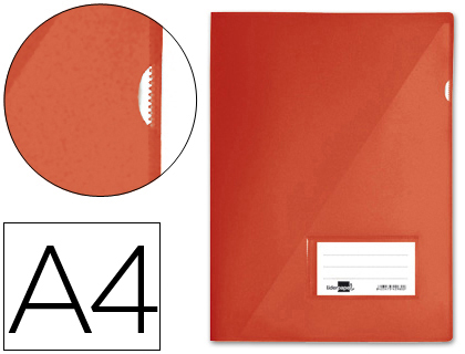 LIDERPAPEL - CARPETA DOSSIER A4 UÑERO ROJA (Ref.BL04)
