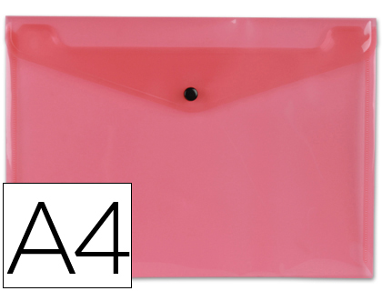LIDERPAPEL - CARPETA DOSSIER BROCHE 34040 POLIPROPILENO DIN A4 ROJA TRANSPARENTE 50 HOJAS (Ref.DS13)