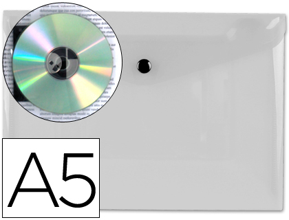 LIDERPAPEL - CARPETA DOSSIER BROCHE 34354 POLIPROPILENO DIN A5 TRANSPARENTE (Ref.DS21)