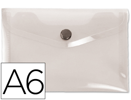 LIDERPAPEL - CARPETA DOSSIER BROCHE 44234 POLIPROPILENO DIN A6 INCOLORA SERIE FROSTY (Ref.DS37)