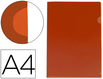 LIDERPAPEL - CARPETA DOSSIER UÑERO 44000 POLIPROPILENO DIN A4 ROJA 20 HOJAS (Ref.BL08)