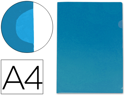 LIDERPAPEL - CARPETA DOSSIER UÑERO 44002 POLIPROPILENO DIN A4 AZUL 20 HOJAS (Ref.BL09)