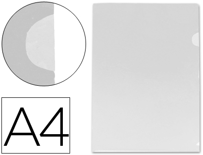 LIDERPAPEL - CARPETA DOSSIER UÑERO 44004 POLIPROPILENO DIN A4 INCOLORA 20 HOJAS (Ref.BL11)