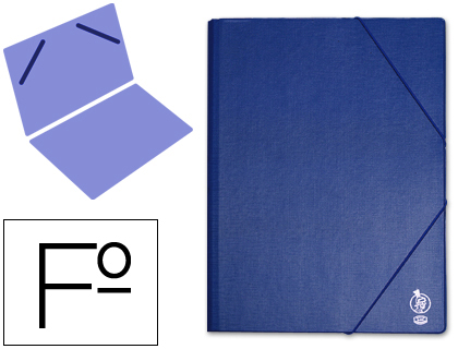 LIDERPAPEL - CARPETA GOMAS FOLIO SENCILLA PVC AZUL (Ref.CG41)