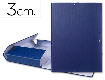 LIDERPAPEL - CARPETA PROYECTOS FOLIO LOMO 30MM Cartón FORRADO AZUL (Ref.PY31)