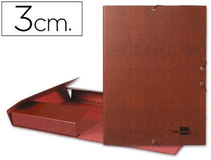 LIDERPAPEL - CARPETA PROYECTOS FOLIO LOMO 30MM Cartón FORRADO CUERO (Ref.PY32)