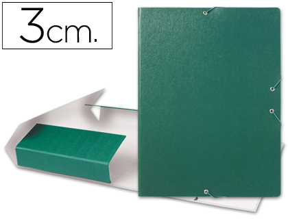 LIDERPAPEL - CARPETA PROYECTOS FOLIO LOMO 30MM Cartón GOFRADO VERDE (Ref.PJ36)